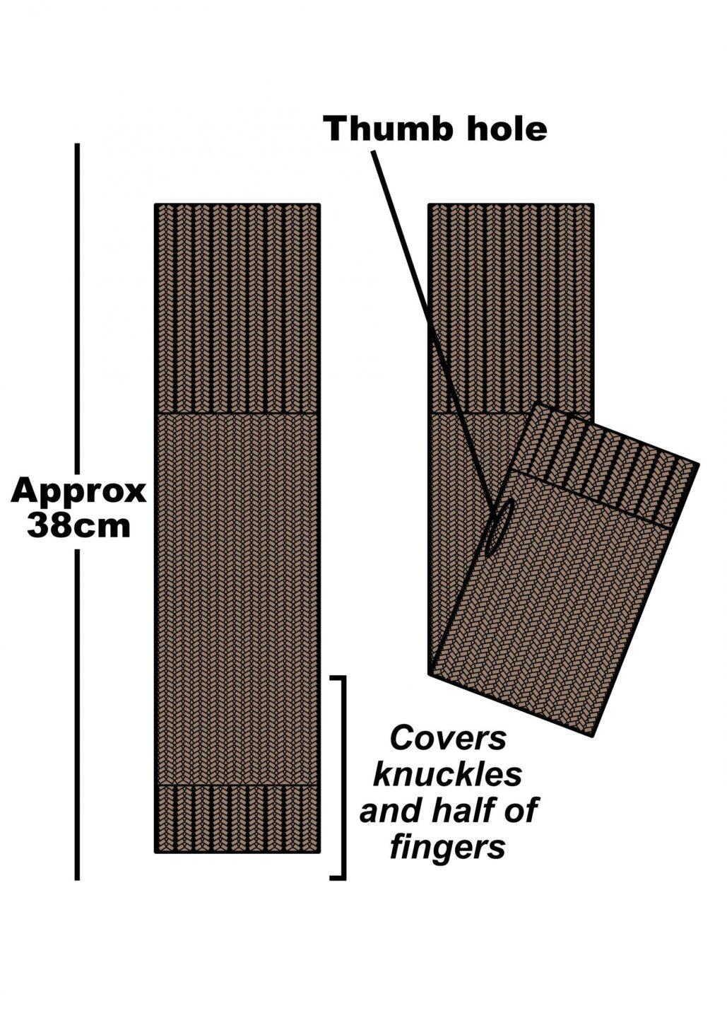 Cable Knitted Fingerless Gloves for Men 100% Merino Wool - Mocha - likemary