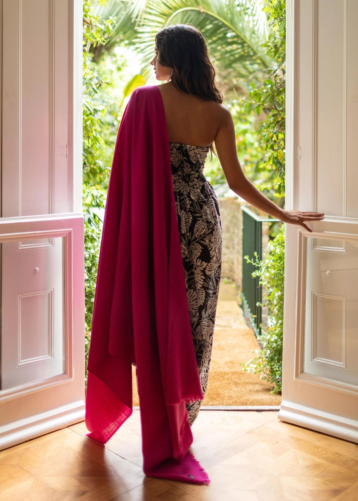 Convertible Cotton 2 - in - 1 Jumpsuit & Harem Pants in Leaves Print - likemary