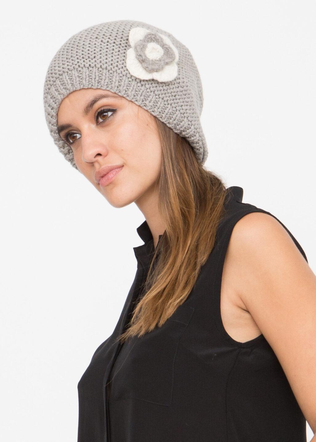 Ethically Handmade Merino Wool Slouch Beret in Grey - likemary