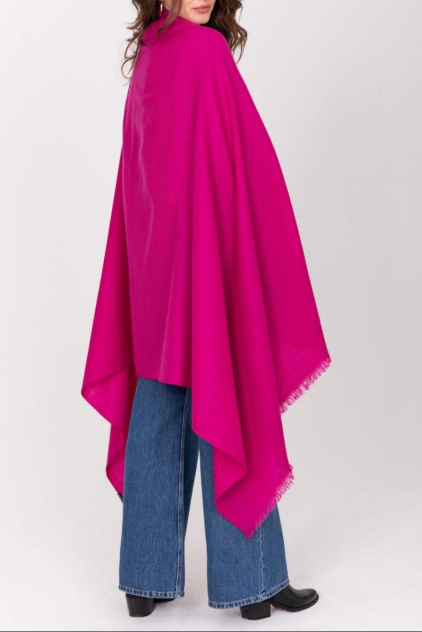 Ethically Handwoven Multi - Use Blanket Scarf Fuchsia Pink - likemary