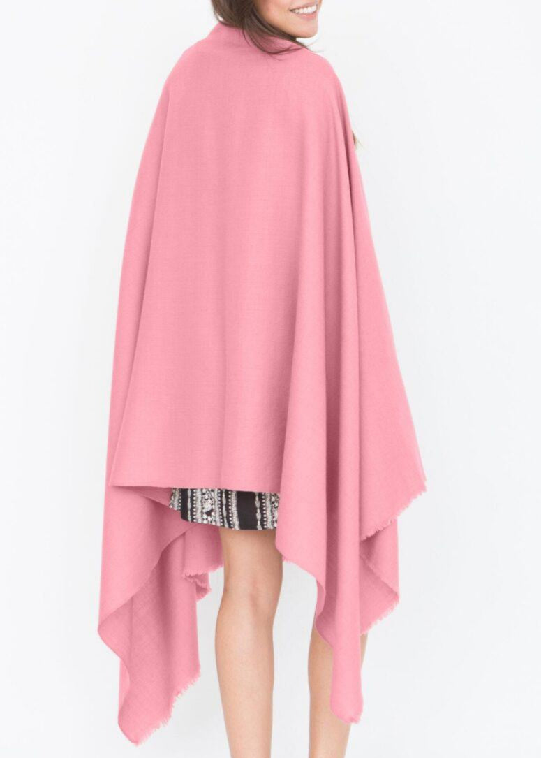 Ethically Handwoven Multi - Use Merino Wool Blanket Scarf in Rose Pink - likemary