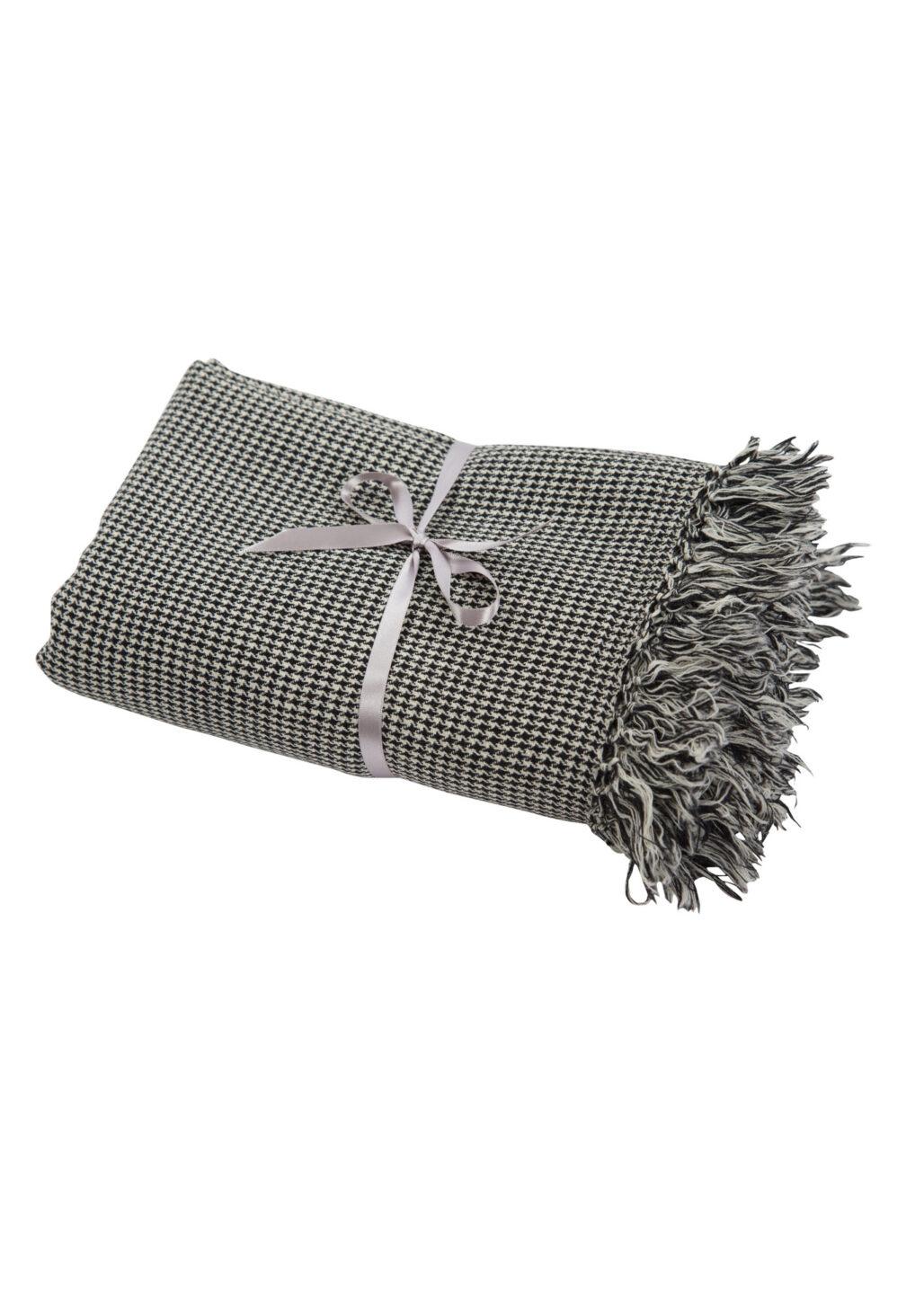 Multi - Use Oversize Handmade Blanket Scarf & Cosy Wrap in Houndstooth Weave - likemary