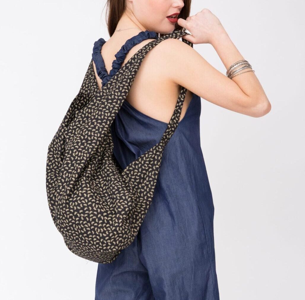Reclaimed Cotton Multi - Wear Bag in Bikes Print - likemary
