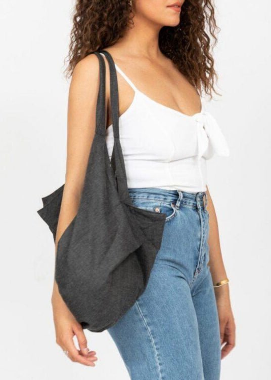 Reclaimed Multi - Wear Bag in Grey Denim - likemary