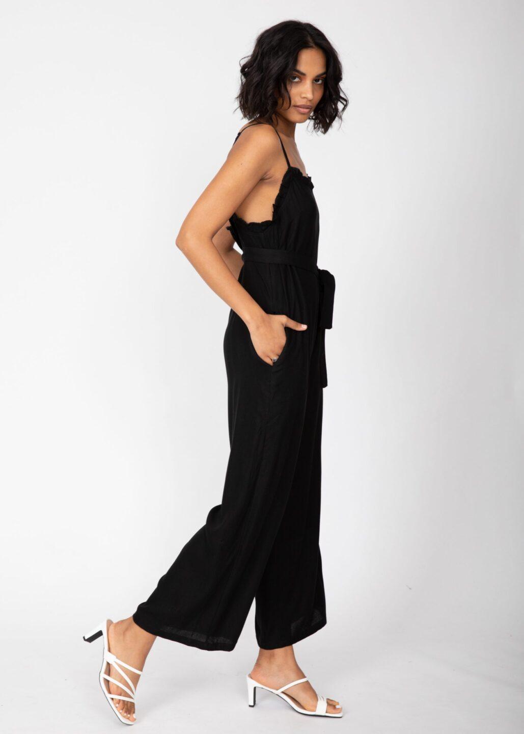 Ruffle Wide Leg Jumpsuit - likemary