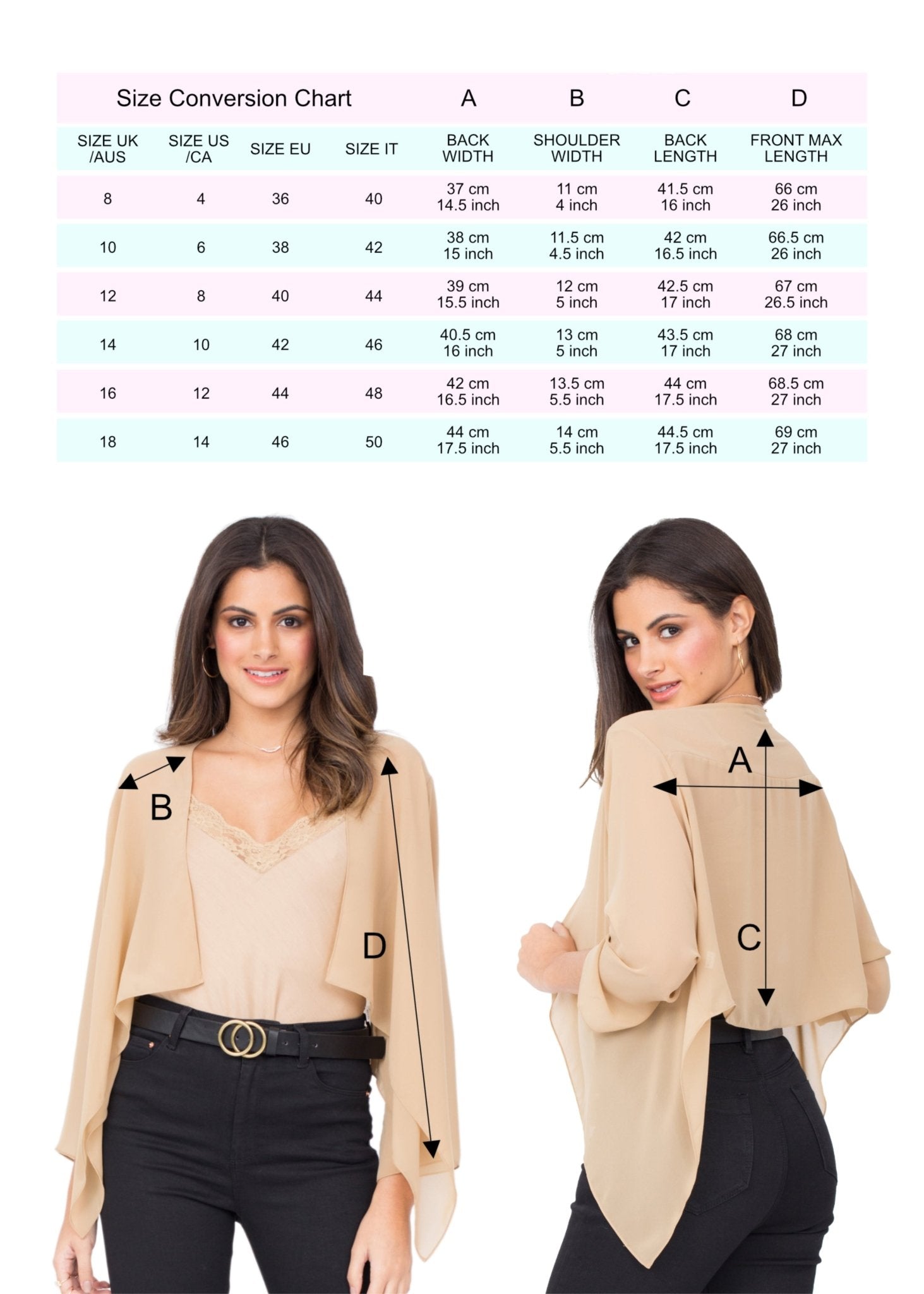 Sheer Chiffon Shrug Bolero Biscuit Beige - likemary