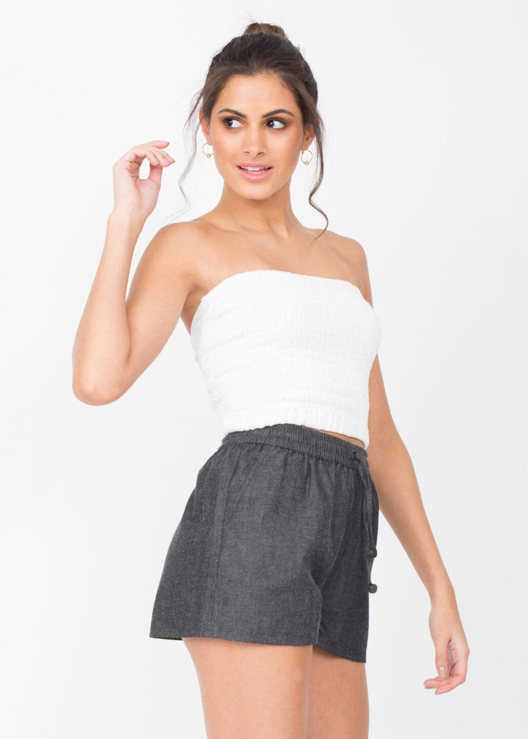 Summer Denim Beach Shorts Grey - likemary
