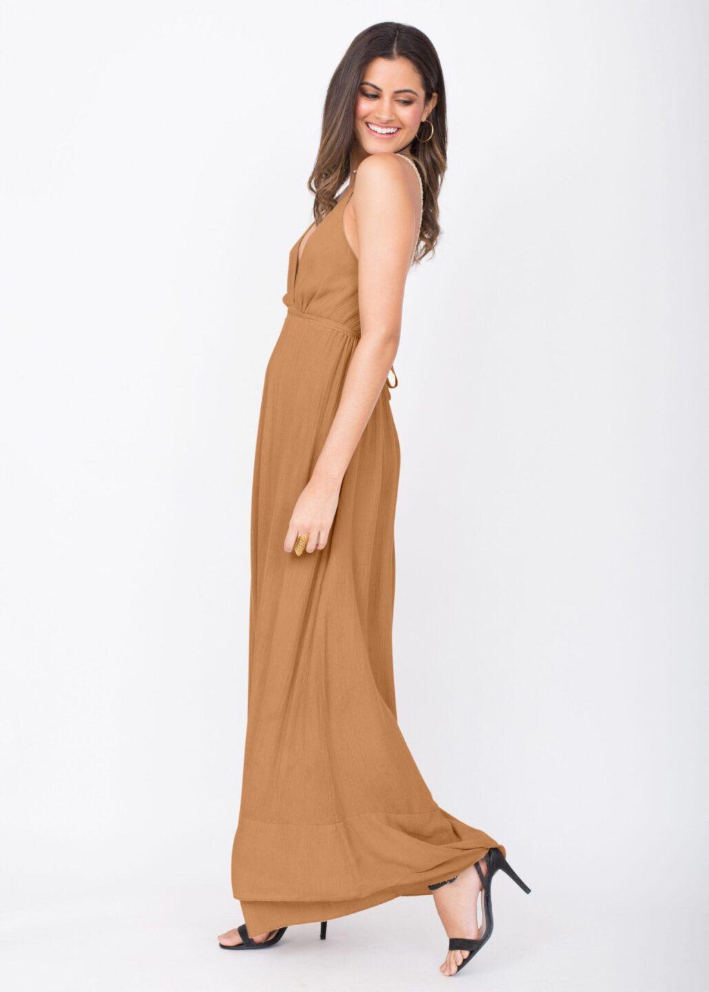 Summer Maxi Dress Caramel - likemary