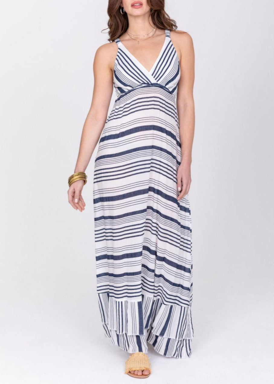 Summer Maxi Dress Riviera Stripes - likemary