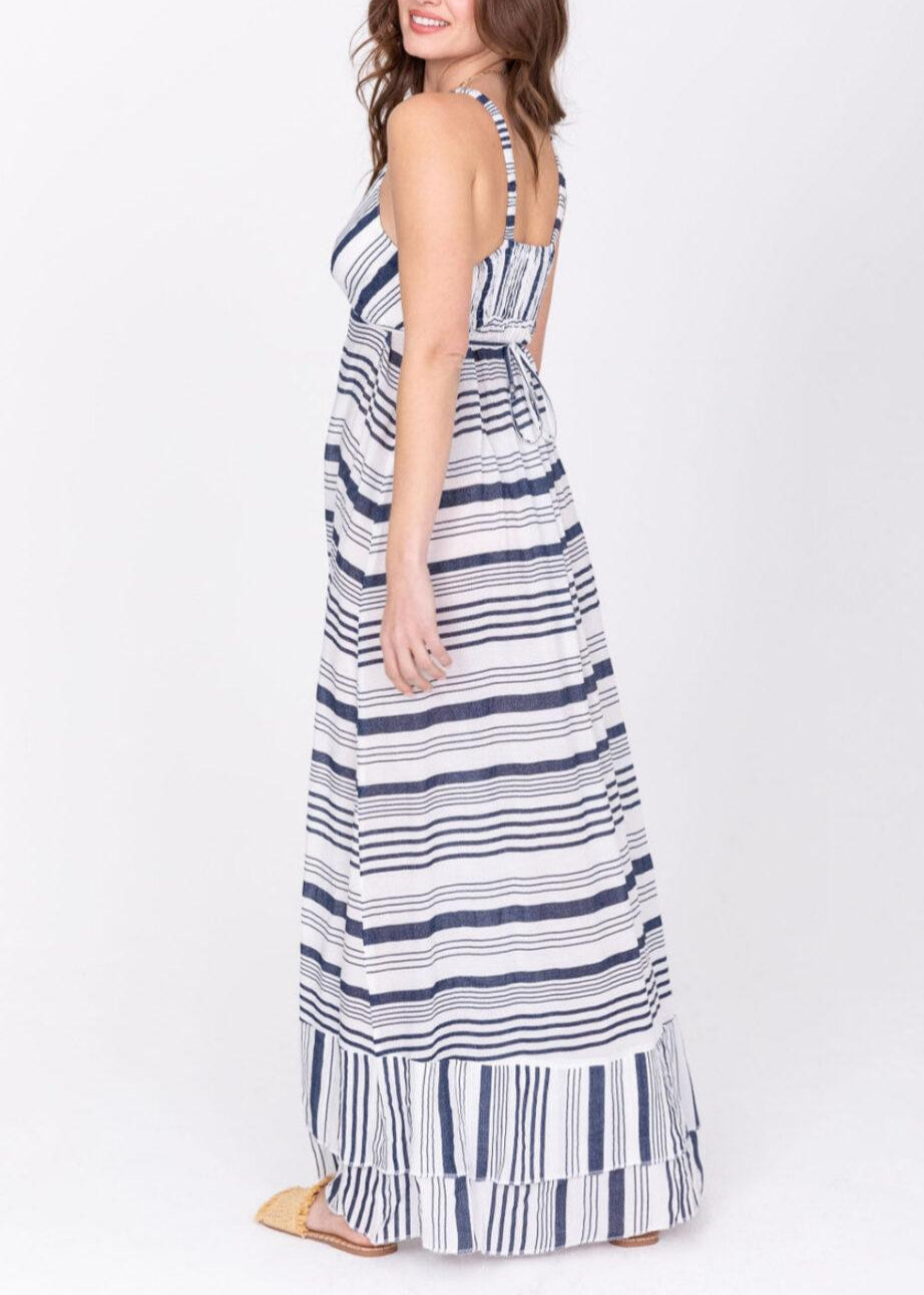 Summer Maxi Dress Riviera Stripes - likemary