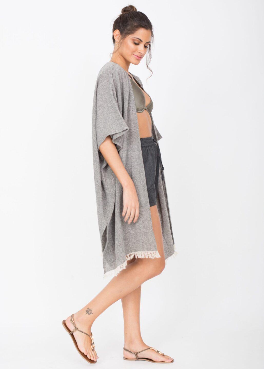 Textured Cotton Kimono Kaftan - likemary