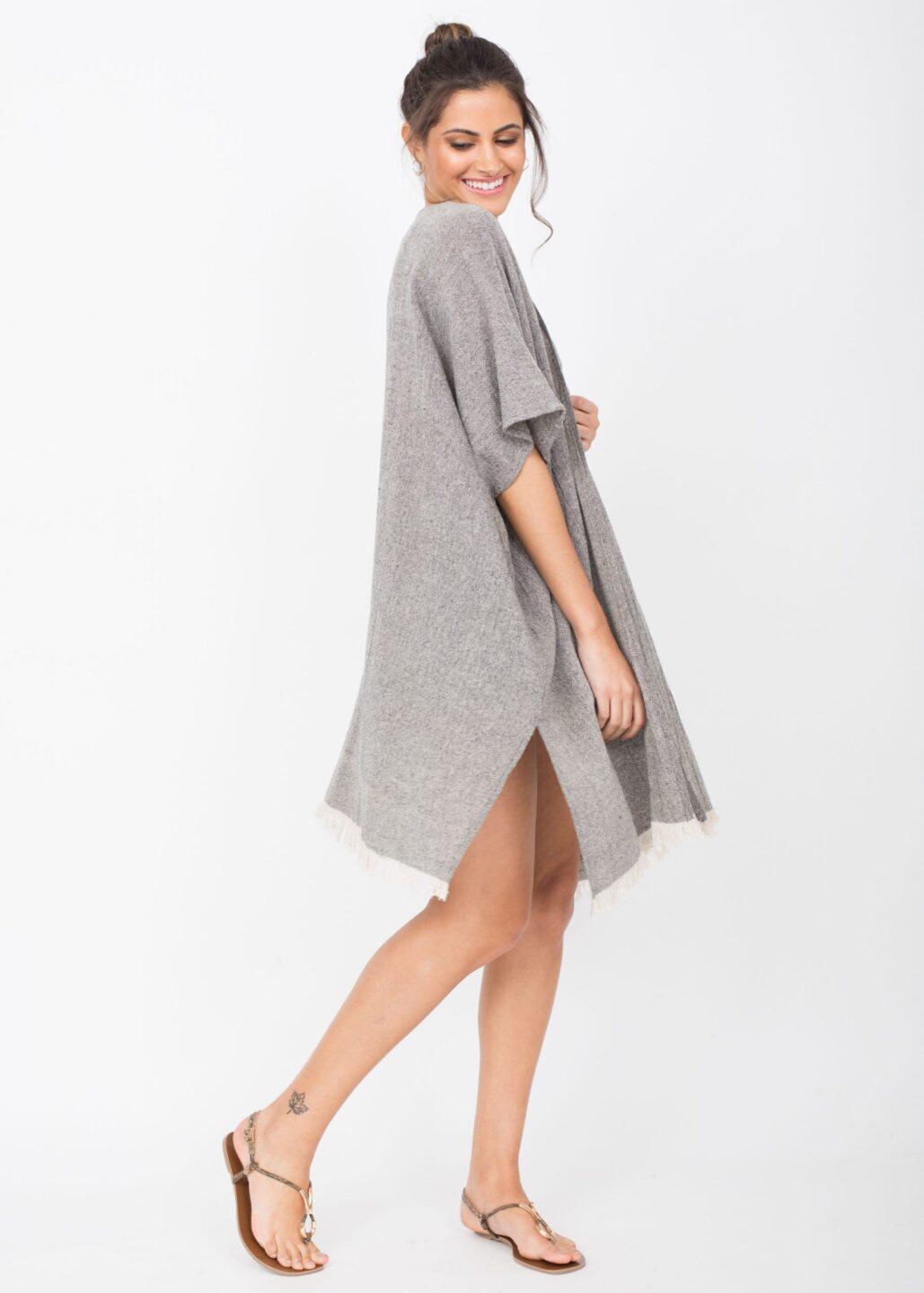 Textured Cotton Kimono Kaftan - likemary