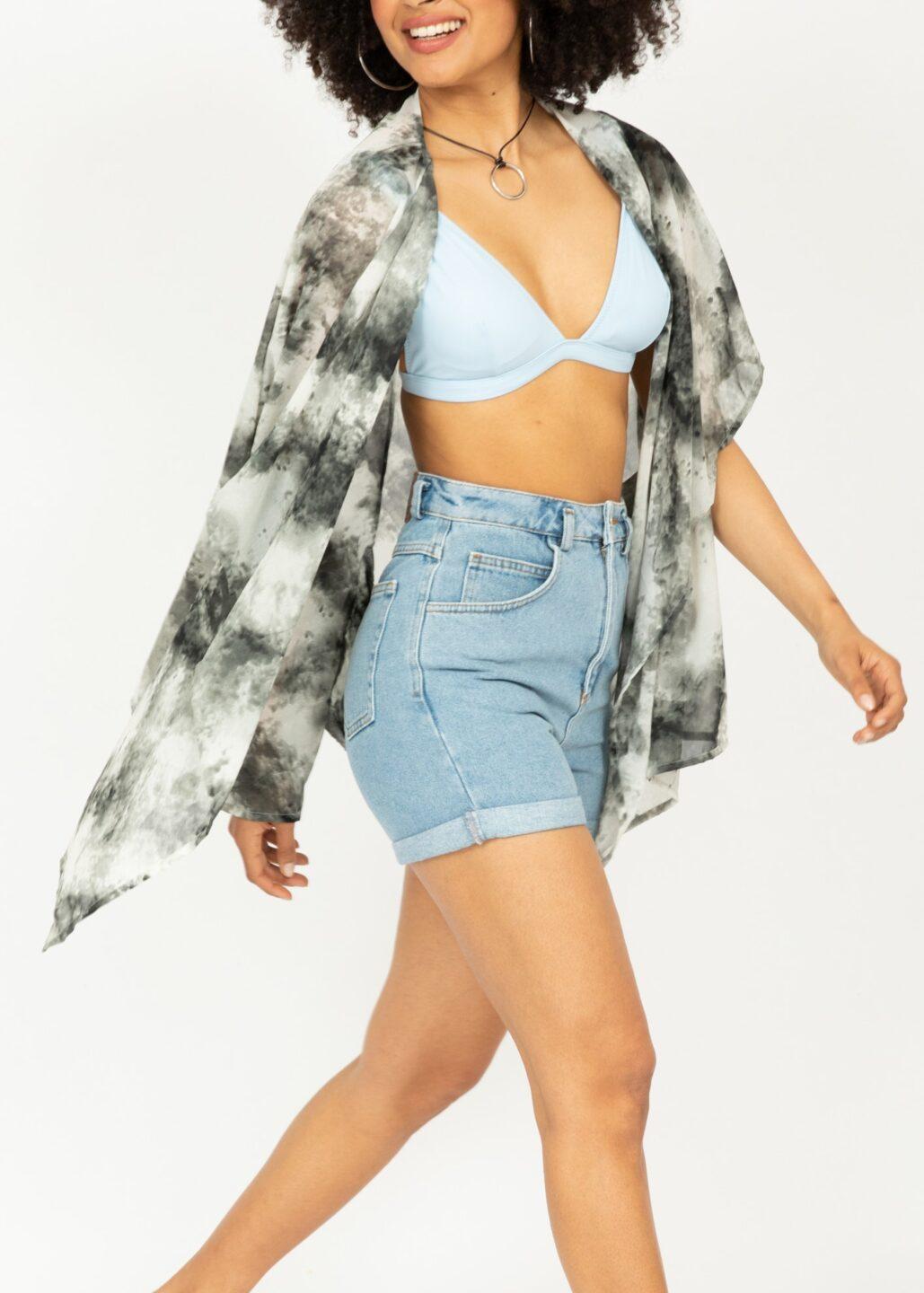 Burn Out Print Kimono Kaftan - likemary