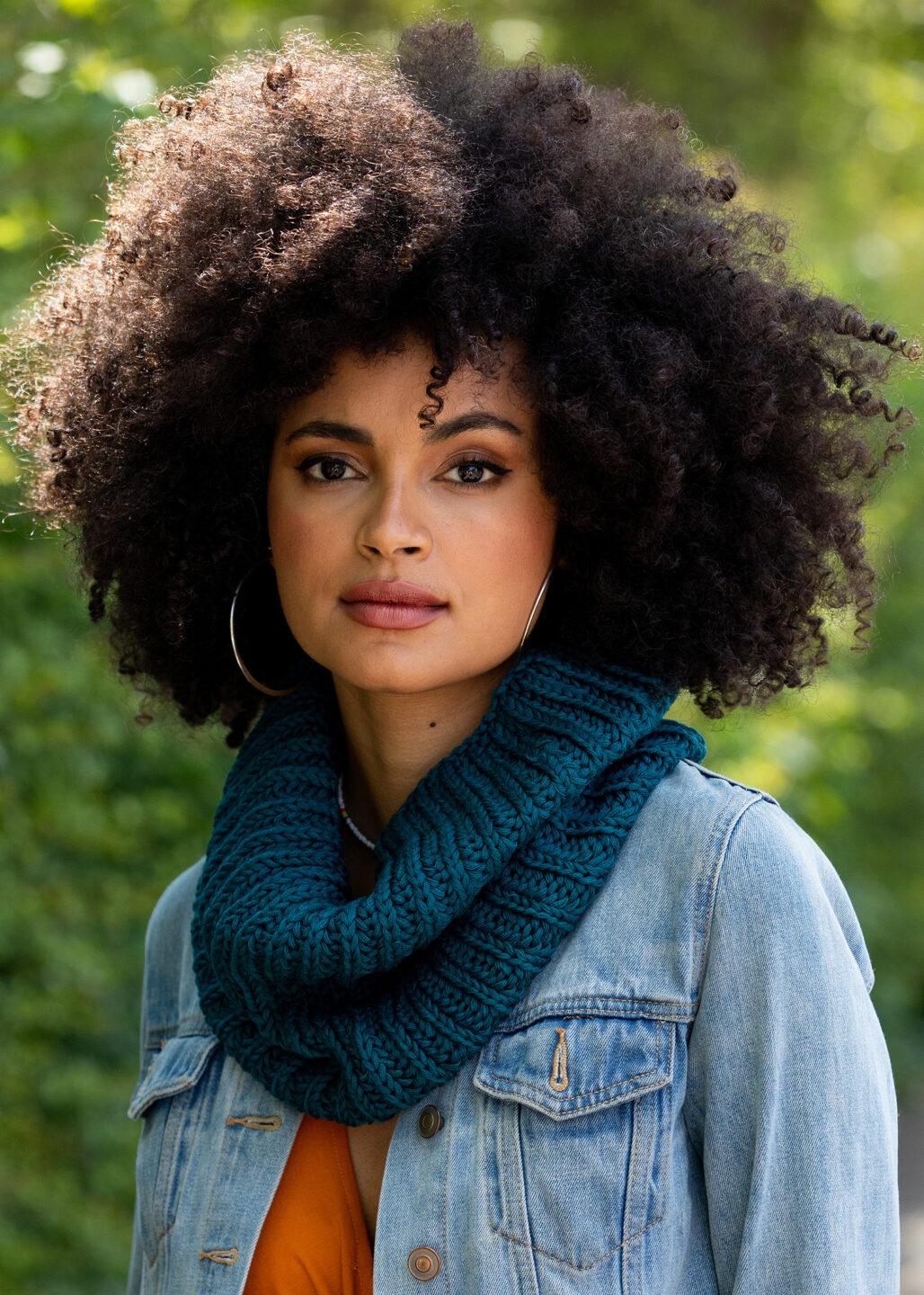 Loop Scarf - Handmade Infinity Snood in Teal Blue - likemary