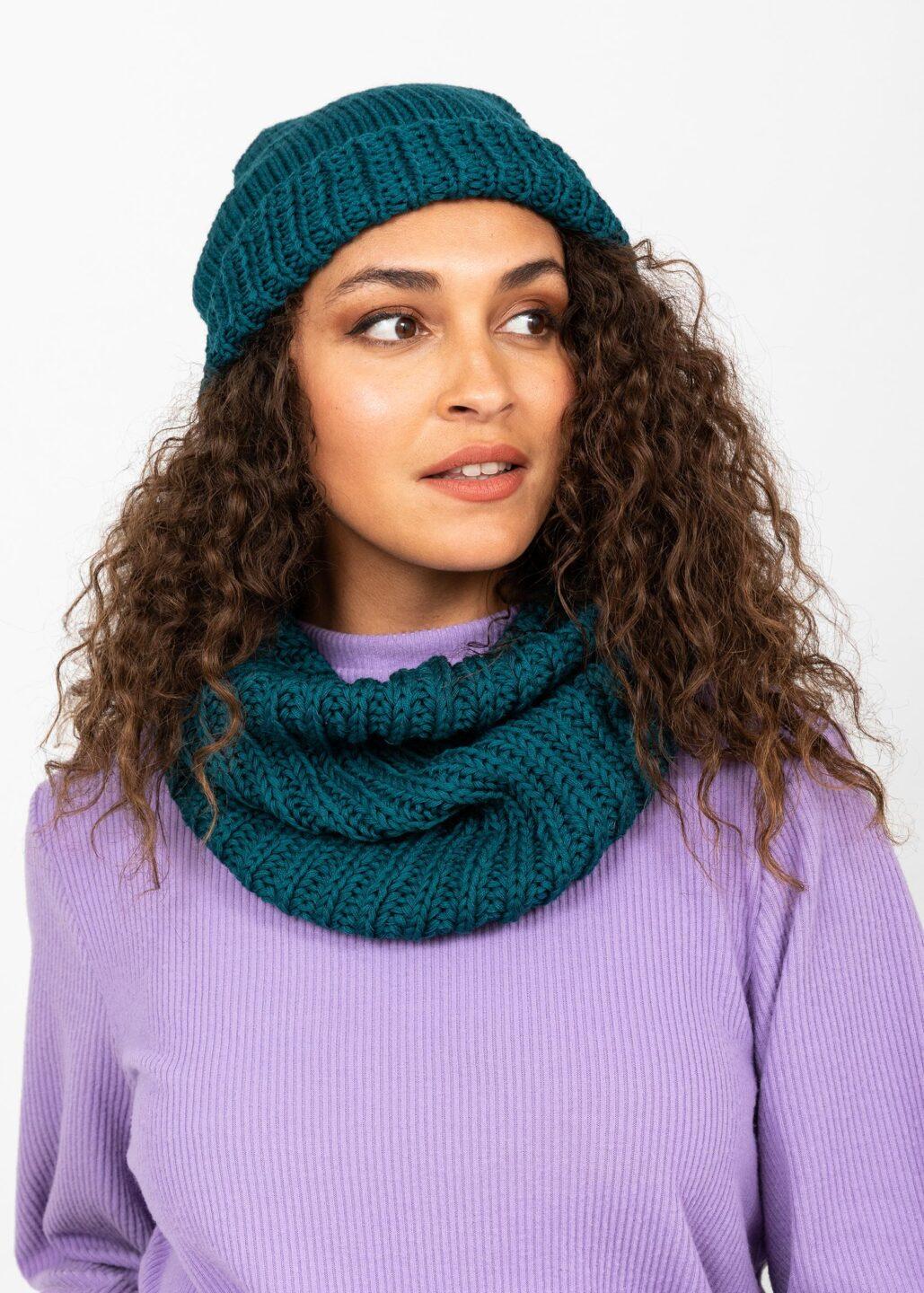 Loop Scarf - Handmade Infinity Snood in Teal Blue - likemary