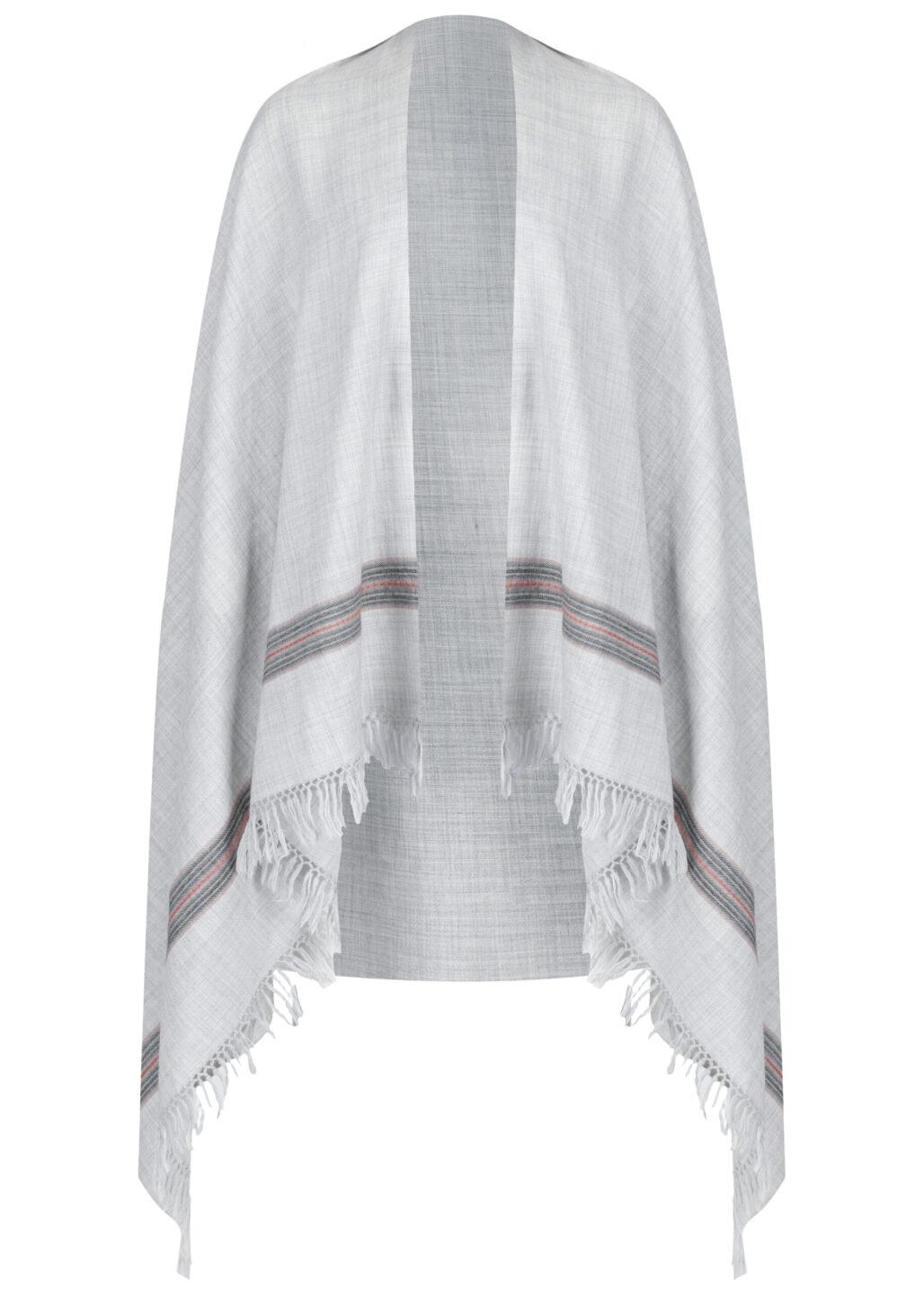 Men's Stone Grey Merino Wool Scarf â€“ Handwoven Mansi - likemary