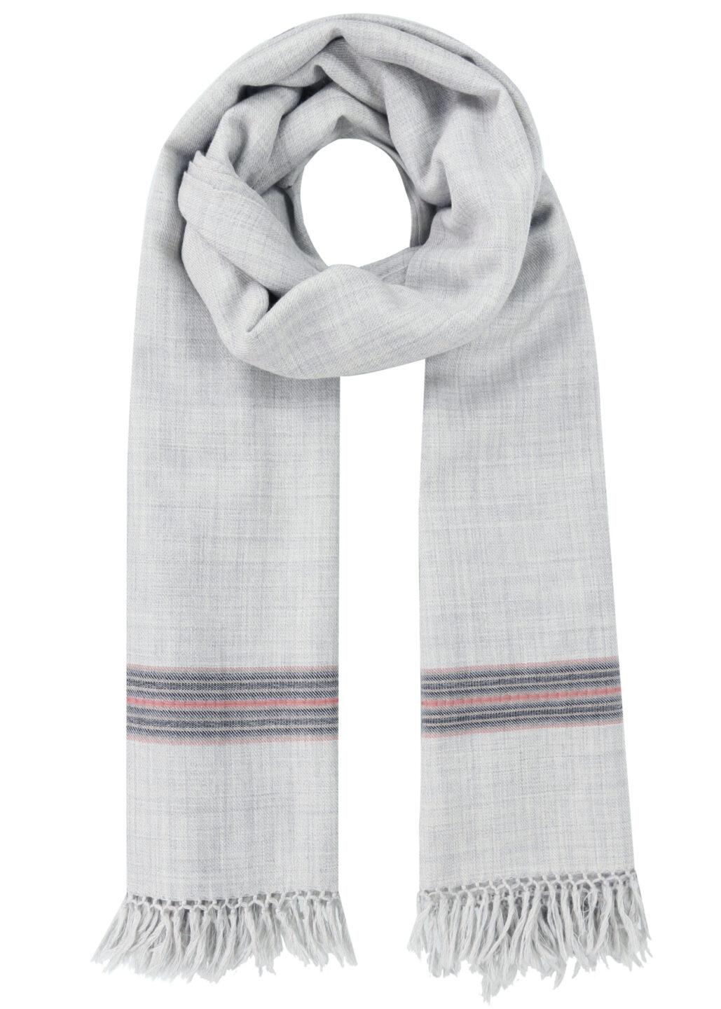 Men's Stone Grey Merino Wool Scarf â€“ Handwoven Mansi - likemary
