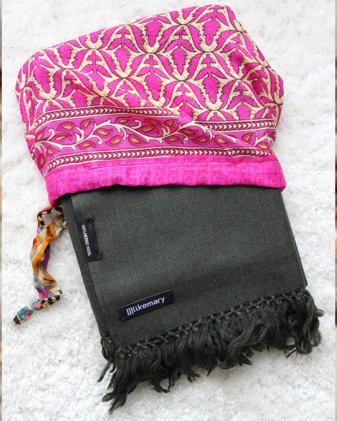 Multi - Use Handmade Blanket Scarf & Travel Wrap in Green - likemary