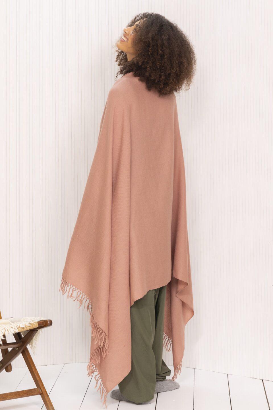 Multi - Use Handmade Shawl Scarf & Travel Wrap in Dusty Pink - likemary