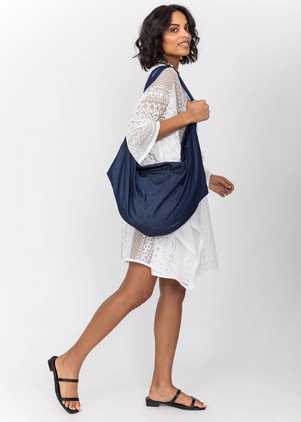 Reclaimed Multi - Wear Bag in Blue Denim - likemary