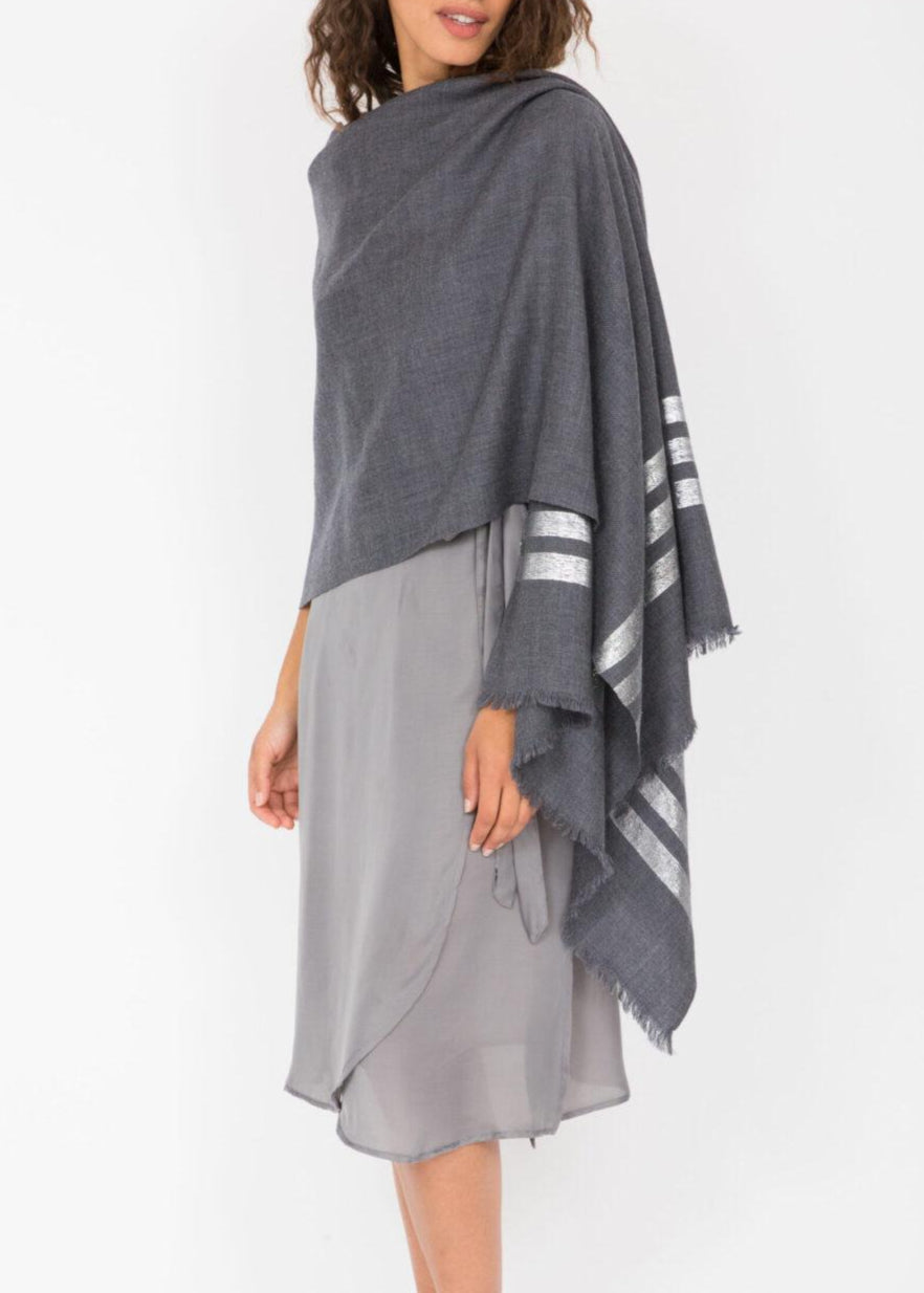 Sparkle in a Scarf Oversize Silver 72 x200cm - likemary