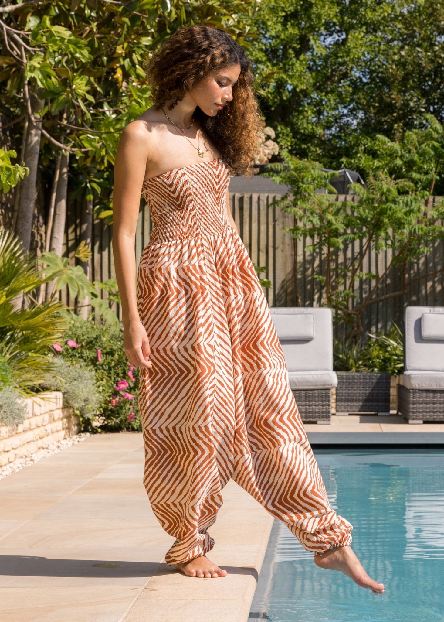 Strapless Jumpsuit & Cotton Harem Pants in Zebra Stripe – Convertible 2 - in - 1 - likemary