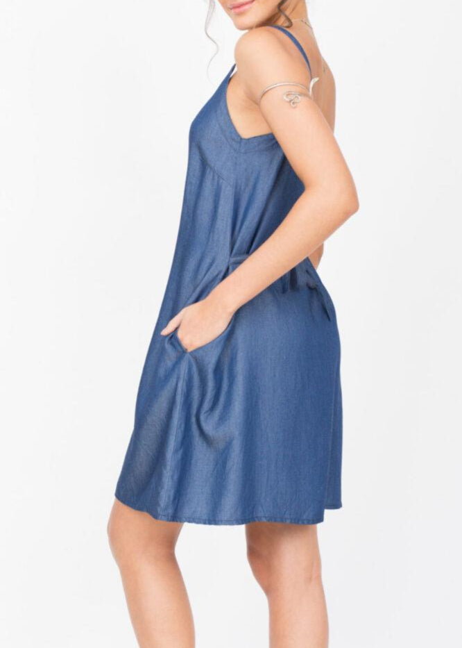 Summer Denim Slip Dress - likemary